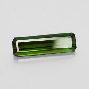 Tourmaline vert naturelle taille émeraude, 2,45 ct, VVS