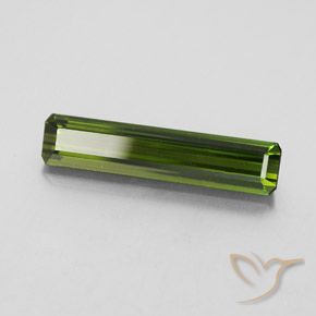 Tourmaline Vert foncé naturelle Octogone / coupe Émeraude, 2.58 ct, VVS