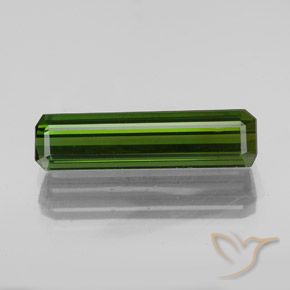 2.22ct Naturel Vert terreux Tourmaline, Taille émeraude, VVS-VS