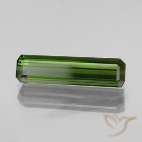 Tourmaline Vert terreux naturelle Octogone / coupe Émeraude, 2.22 ct, VVS-VS