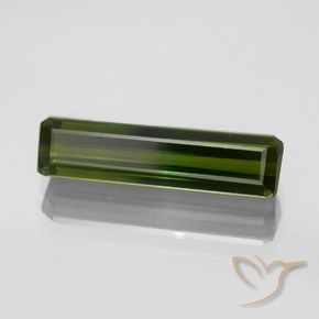Tourmaline Vert foncé naturelle Octogone / coupe Émeraude, 2.34 ct, VVS-VS
