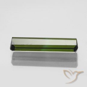 Tourmaline Vert foncé naturelle Octogone / coupe Émeraude, 2.34 ct, VVS-VS