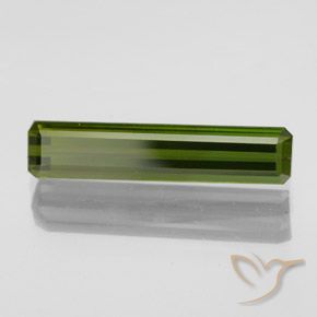 Tourmaline Vert foncé naturelle Octogone / coupe Émeraude, 2.08 ct, VVS