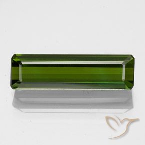 Tourmaline vert naturelle taille émeraude, 2,16 ct, VVS-VS