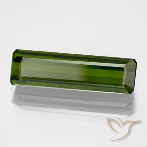 Tourmaline vert naturelle taille émeraude, 2,16 ct, VVS-VS