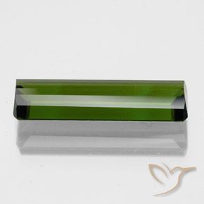 Tourmaline vert naturelle taille émeraude, 2,16 ct, VVS-VS