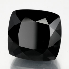 Tourmaline noir naturelle coupe coussin, 11,81 ct, opaque