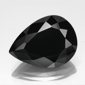 Tourmaline noir naturelle en forme de poire, 11,73 ct, opaque