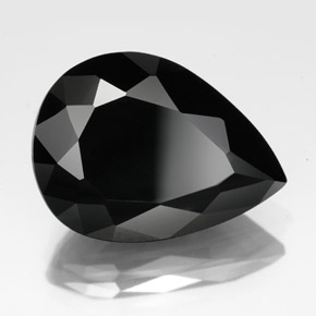 Tourmaline noir naturelle en forme de poire, 11,73 ct, opaque