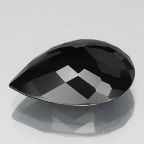 Tourmaline noir naturelle en forme de poire, 8,16 ct, opaque