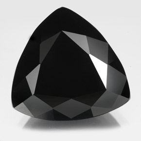 Tourmaline noir naturelle trillion, 16,90 ct, opaque