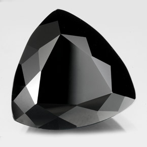 Tourmaline noir naturelle trillion, 16,90 ct, opaque