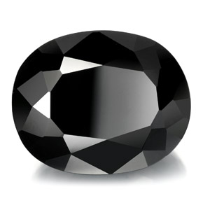 Tourmaline noir naturelle coupe ovale, 24,48 ct, opaque
