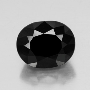 Tourmaline noir naturelle coupe ovale, 11,51 ct, opaque