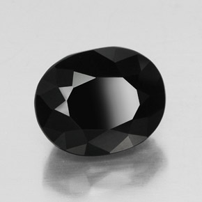 Tourmaline noir naturelle coupe ovale, 11,51 ct, opaque