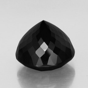 Tourmaline noir naturelle coupe roude, 23,59 ct, opaque