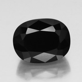 Tourmaline noir naturelle coupe ovale, 24,64 ct, opaque