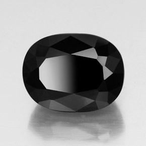 Tourmaline noir naturelle coupe ovale, 24,64 ct, opaque