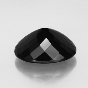 Tourmaline noir naturelle coupe ovale, 20,48 ct, opaque