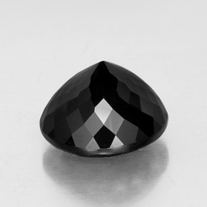 Tourmaline noir naturelle coupe roude, 11,90 ct, opaque