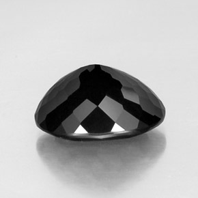 Tourmaline noir naturelle coupe ovale, 6,99 ct, opaque