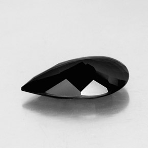 Tourmaline noir naturelle en forme de poire, 6,19 ct, opaque