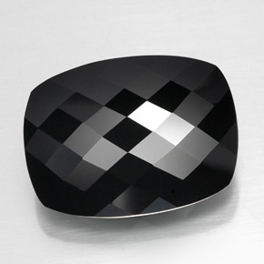Tourmaline noir naturelle coupe coussin, 49,37 ct, opaque