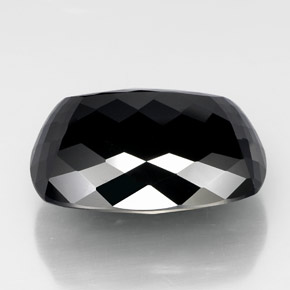 Tourmaline noir naturelle coupe coussin, 49,37 ct, opaque