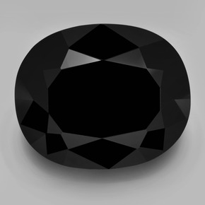 Tourmaline noir naturelle coupe ovale, 52,89 ct, opaque
