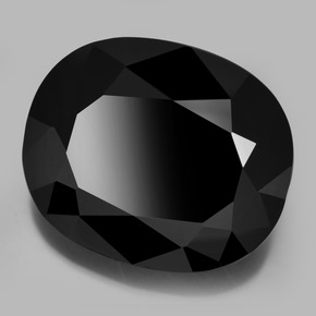 Tourmaline noir naturelle coupe ovale, 52,89 ct, opaque