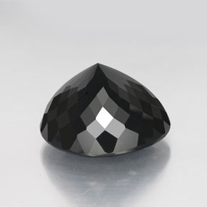 Tourmaline noir naturelle coupe roude, 59,56 ct, opaque