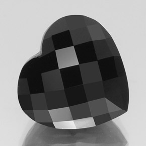 Tourmaline noir naturelle forme de coeur, 23,92 ct, opaque