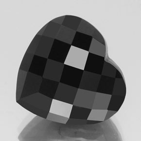 Tourmaline noir naturelle forme de coeur, 23,92 ct, opaque