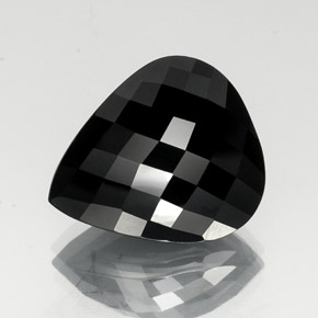 Tourmaline noir naturelle en forme de poire, 23,98 ct, opaque