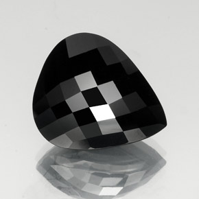 Tourmaline noir naturelle en forme de poire, 23,98 ct, opaque