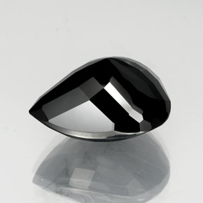 Tourmaline noir naturelle en forme de poire, 23,98 ct, opaque