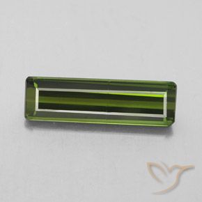 2.37ct Naturel Forêt verte Tourmaline, Taille émeraude, SI