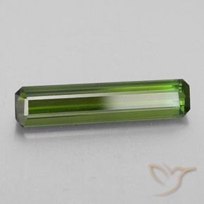 Tourmaline Vert jaunâtre naturelle Octogone / coupe Émeraude, 2.21 ct, VVS