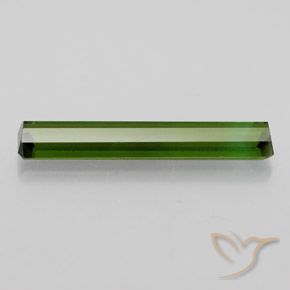 Tourmaline Vert foncé naturelle Octogone / coupe Émeraude, 2.34 ct, VVS
