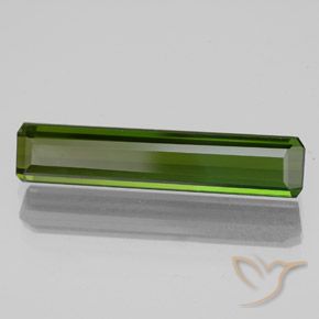 Tourmaline Vert foncé naturelle Octogone / coupe Émeraude, 2.40 ct, VVS