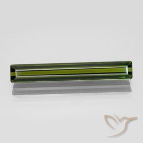 2.65ct Naturel Vert terreux Tourmaline, Taille émeraude, VVS