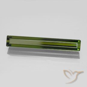 Tourmaline Vert terreux naturelle Octogone / coupe Émeraude, 2.65 ct, VVS