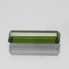 Tourmaline vert naturelle taille émeraude, 2,02 ct, VVS