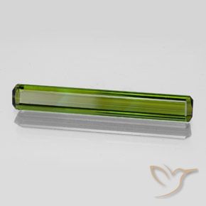 Tourmaline Vert jaunâtre naturelle Octogone / coupe Émeraude, 2.14 ct, VVS-VS