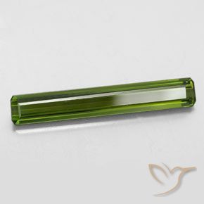 Tourmaline Vert foncé naturelle Octogone / coupe Émeraude, 2.32 ct, VVS
