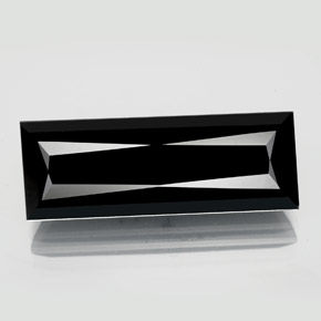 Tourmaline noir naturelle baguette, 10,39 ct, opaque