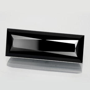 Tourmaline noir naturelle baguette, 10,39 ct, opaque
