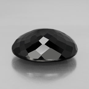 Tourmaline noir naturelle coupe ovale, 12,00 ct, opaque