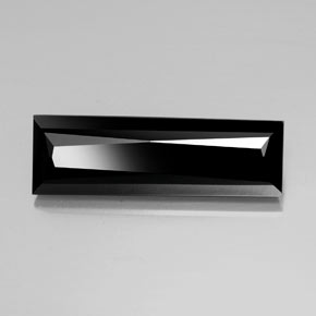 Tourmaline noir naturelle baguette, 13,87 ct, opaque