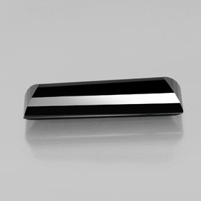 Tourmaline noir naturelle baguette, 13,87 ct, opaque